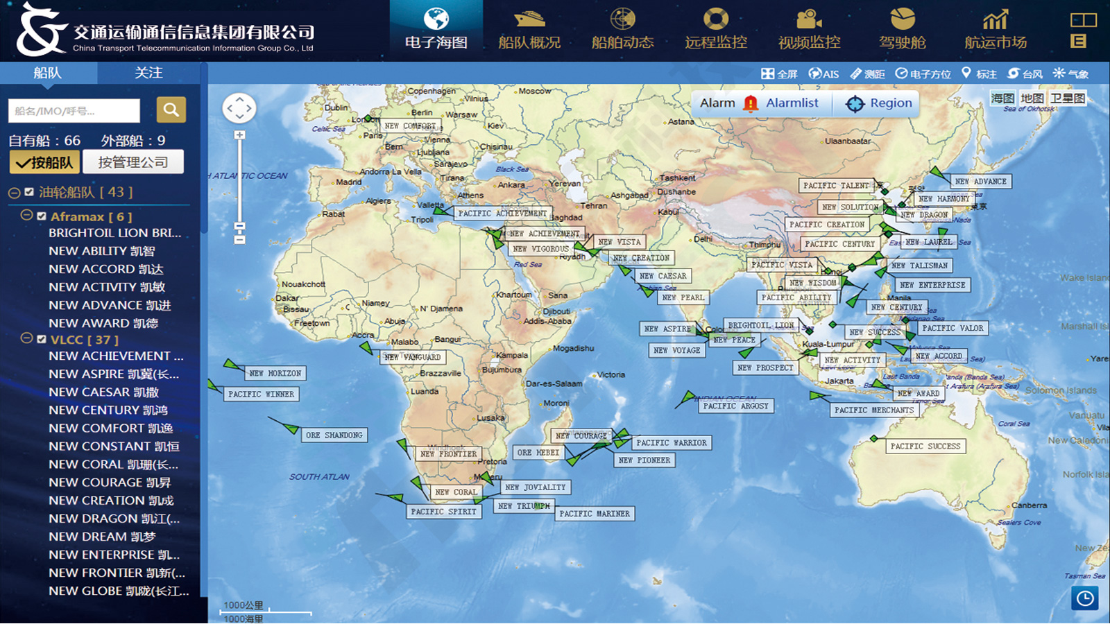 全球船隊運營管理可視化平臺